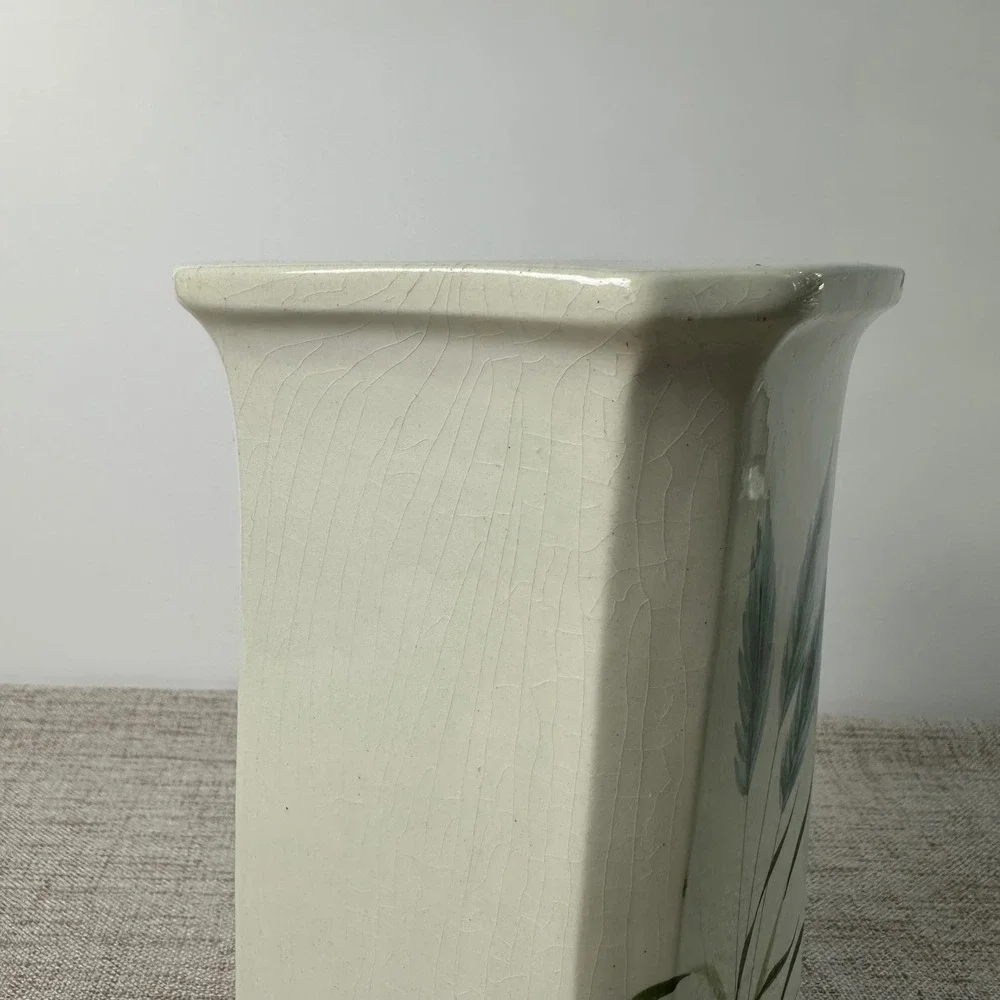Vintage Ceramiche Nelly Bassano Italy Vase | Hand Painted Botanical Ceramic Vase